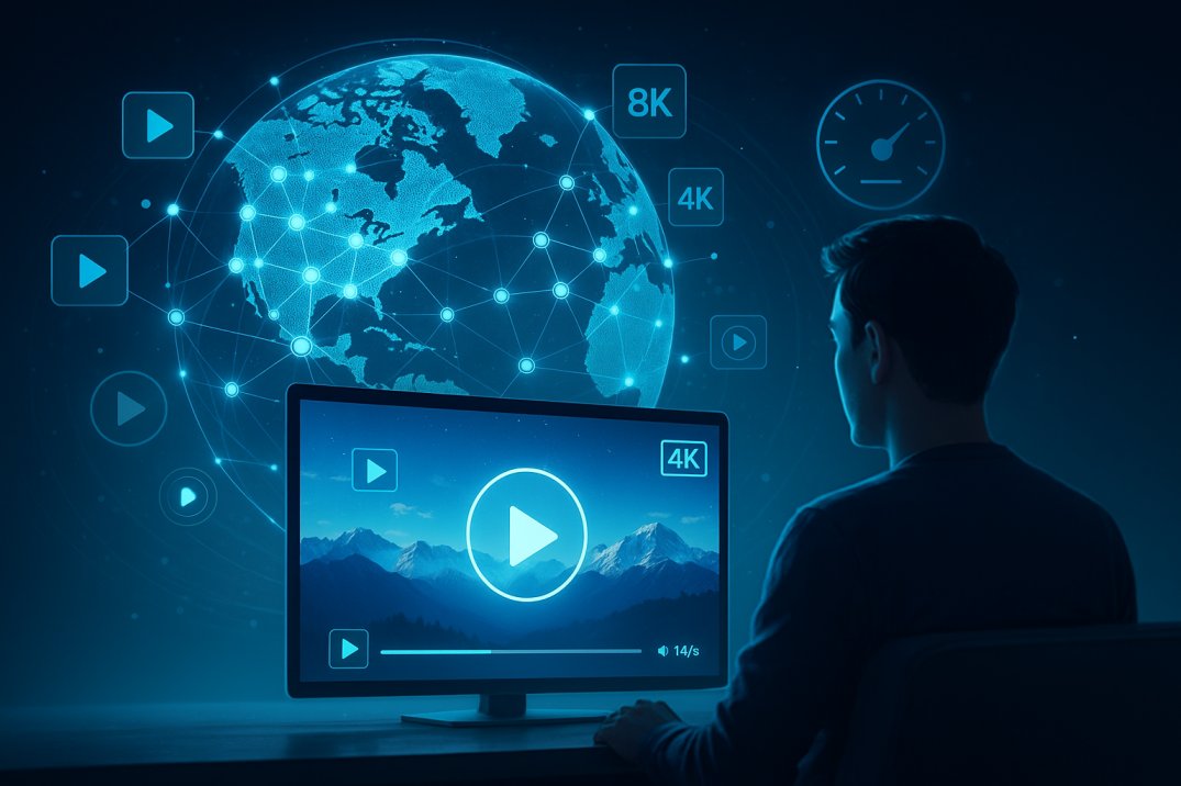 Global CDN-powered video streaming with low latency and HD quality on modern devices.